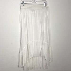 Alyx White High-Low Maxi Skirt XL Gauzy‎ Boho Resort Gypsy Hippie Beachy Flowy